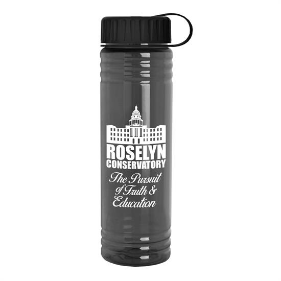 RP24T - 24 oz. Slim Fit UpCycle RPET Bottle with Tethered Lid